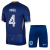 Maglia ufficiale Paesi Bassi Virgil 4 Trasferta Euro 2024 per Bambino